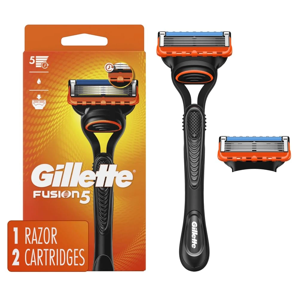 Gillette Fusion5 Men's Razor, Handle & 2 Blade Refills