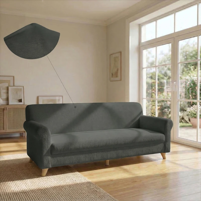 Più Bello bielastic Sofa Cover Grey, 4 Places - Image 1