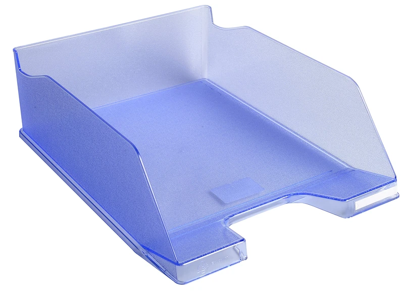 Exacompta - Ref 11510D - Office Letter Tray Combo Maxi - 347 x 255 x 103mm in Size, Suitable for A4 Documents, Stackable With Others, Holds Approx. 750 Sheets - Ice Blue Translucent (Pack of 4)