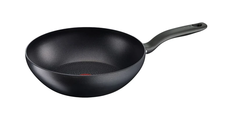 Tefal C69519 Hard Titanium Plus Wokpfanne, 28 cm, antihaftbeschichtet, Aluminium, schwarz