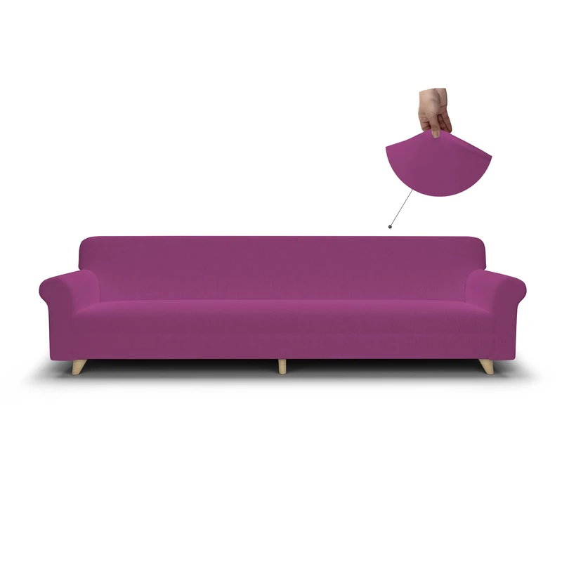 Italian Bed Linen Più Bello bielastic Sofa Cover Fucsia, 4 Places, Fuchsia, 4 Seats