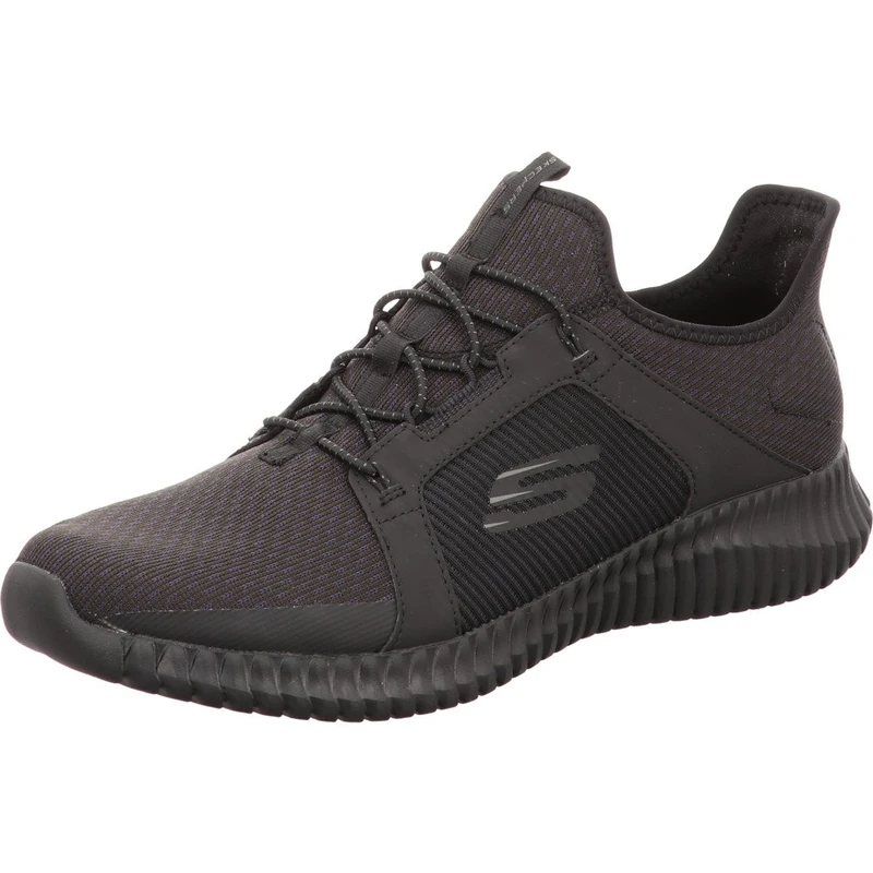 Skechers Men's Elite Flex Adrenaline Shot Trainers, Black Mesh Trim, 12 UK