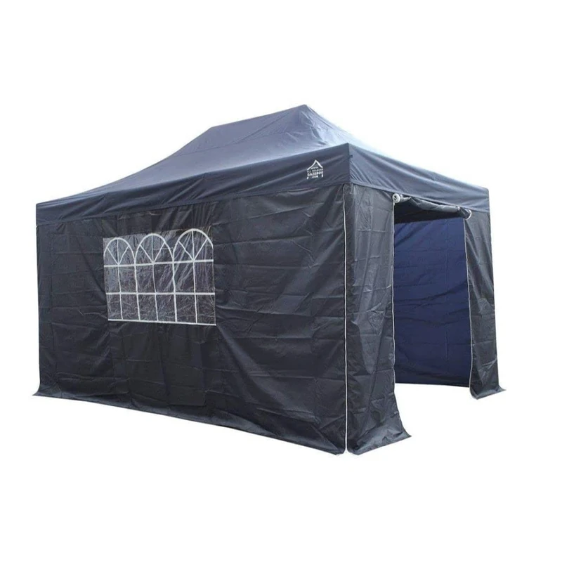 All Seasons Gazebos | 3x4.5m Pop up Gazebo with 4 Side Walls & Accessory Pack | Heavy Duty, Fully Waterproof, High-Grade Materials (Navy Blue)