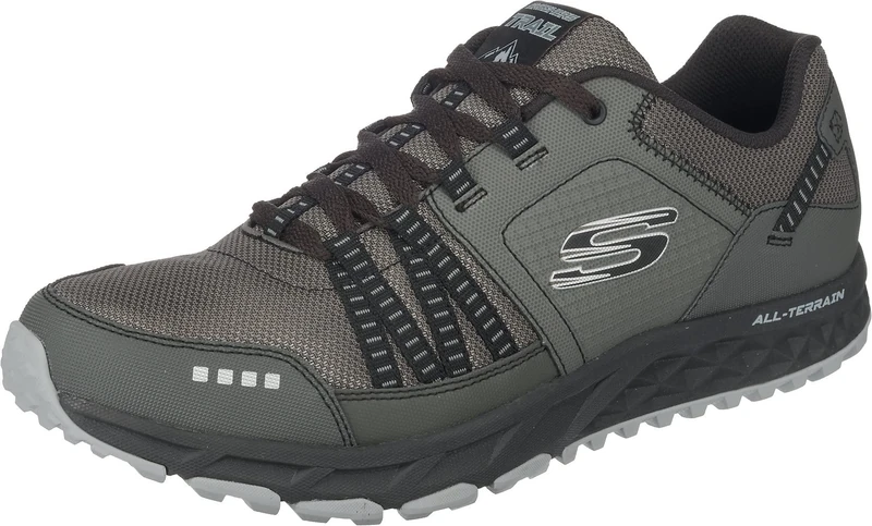 Skechers Men's Escape Plan Trainers, Grey Charcoal Black, 13 UK