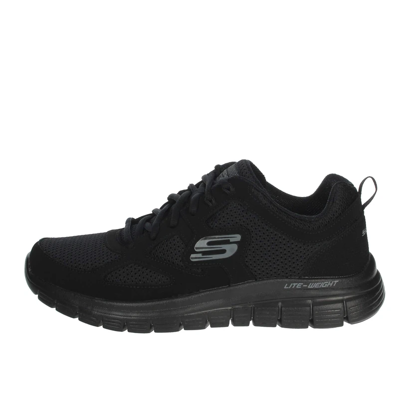 Skechers Burns Agoura - Men's Low-Top Black Leather Sneakers