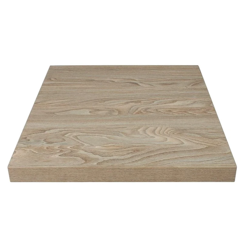 Bolero Pre-Drilled Square Table Top Antique Natural 600mm for Better Experience