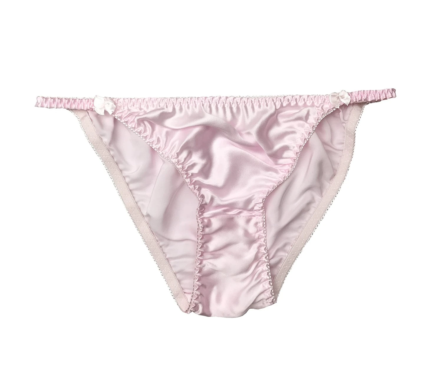 LSHARON Women's Sexy 100% Mulberry Silk Thong G-String Lingerie Underwear Briefs Panties (L(Tag XL), Pink)