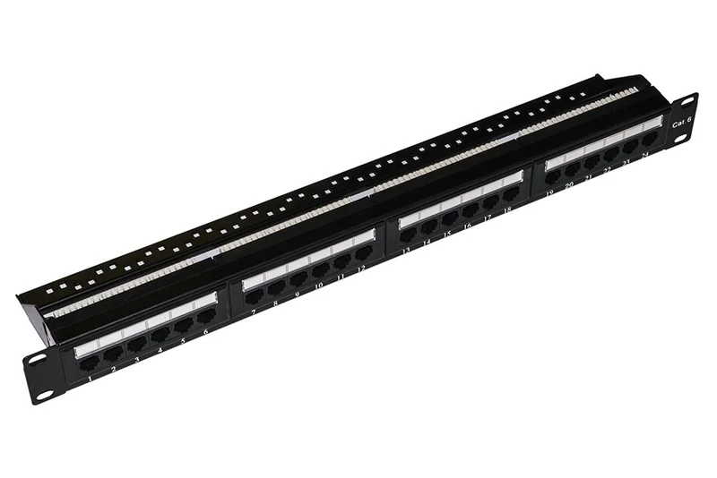 LINK lkp624u 24 Port 19 "Not Shielded UTP Patch Panel 8 Pin RJ45 Category 6 for Networks, Black