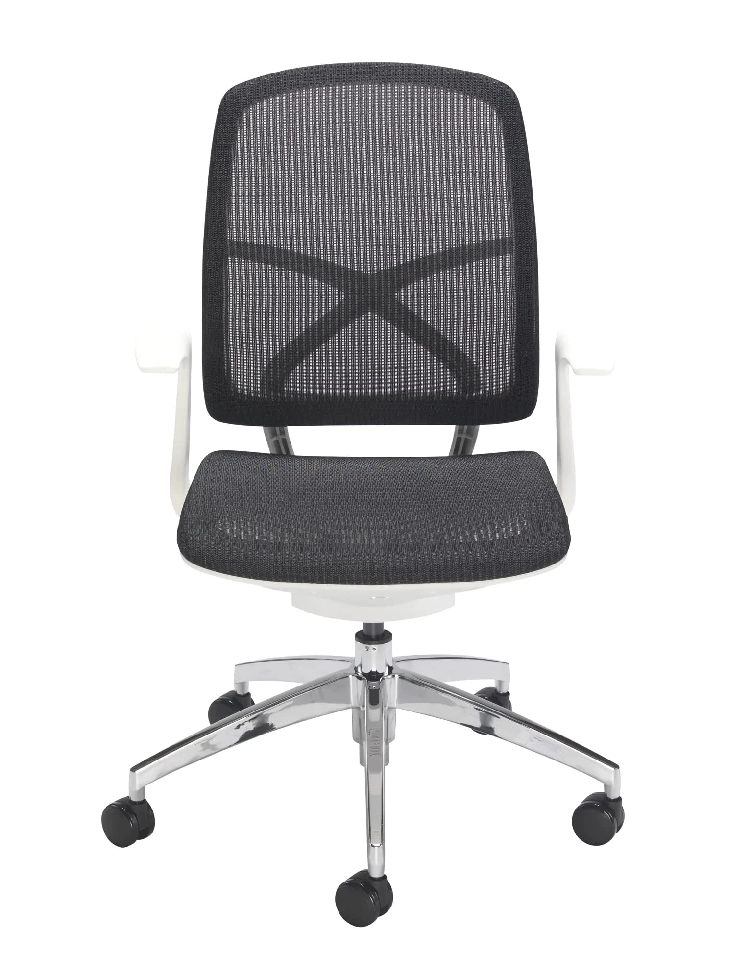 Office Hippo Mesh Office Chair with Arms, Small Office Chair for Home, White Office Chair, Desk Chair, Swivel