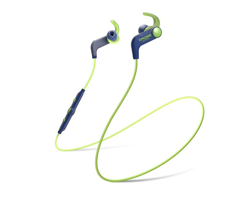 Koss BT190iB Wireless Bluetooth Portable Earbuds (3.5 mm Jack) for iMac/iPhone/iPad/iPod/Laptop/MP3 Players/Samsung/Smartphones - Blue