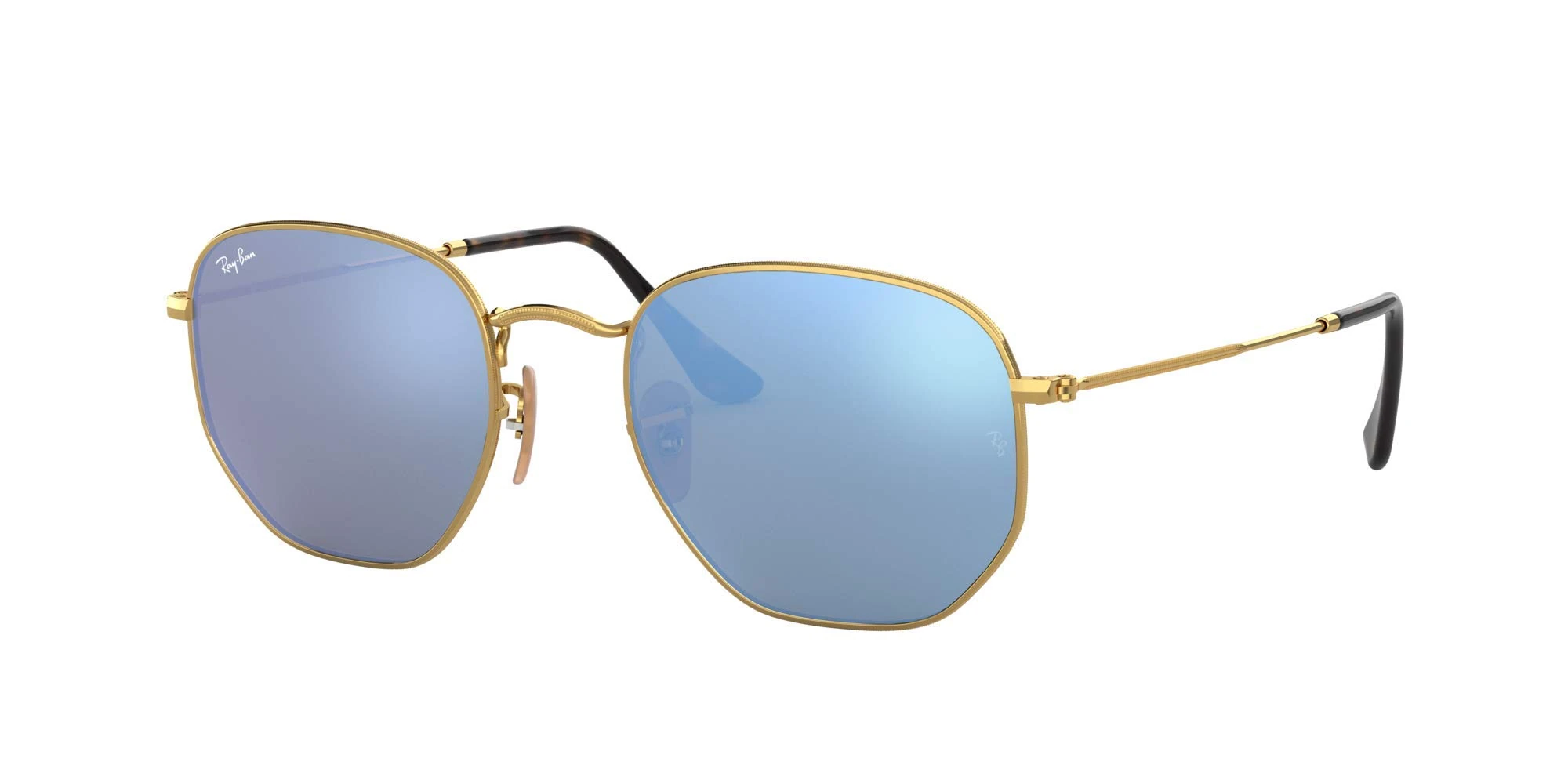Ray-Ban Unisex Hexagonal Sunglasses, Gold (Frame: Gold, Lenses: Grey 001/30), Medium (Manufacturer Size: 51)
