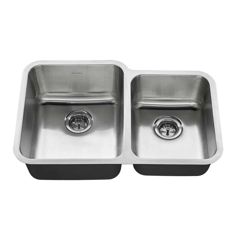 American Standard 18CR.9312000T.075 Undermount 31x20 Offset Double Bowl Sink, Stainless Steel