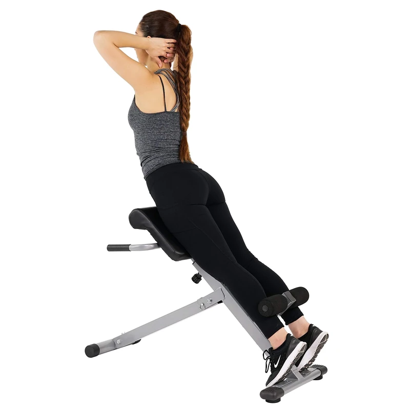 Sunny Health and Fitness 45 Degree Hyperextension Roman Chair, Steel, Grey, One Size SF-BH6629