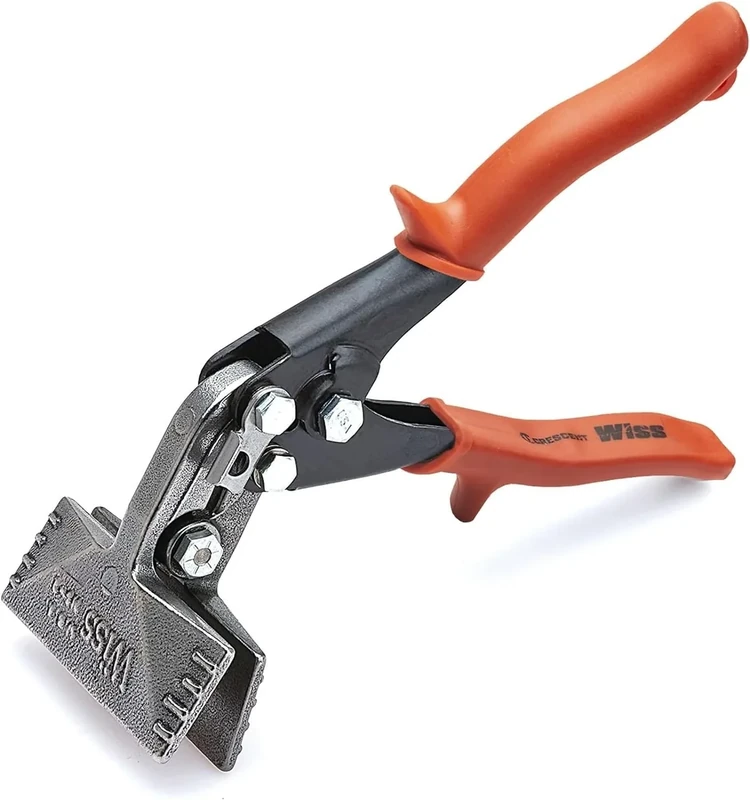 Wiss WS4N 76mm/3 Inch Offset Handle Hand Seamer with Non-Slip Cushion Grip, Jaw Capacity: 6-32mm/ 0.25-1.25 Inch
