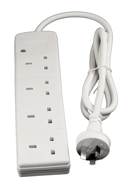 New Zealand Australia CHINA Travel Adaptor 1 Metre Power Extension Lead 4 UK Sockets - Image 1