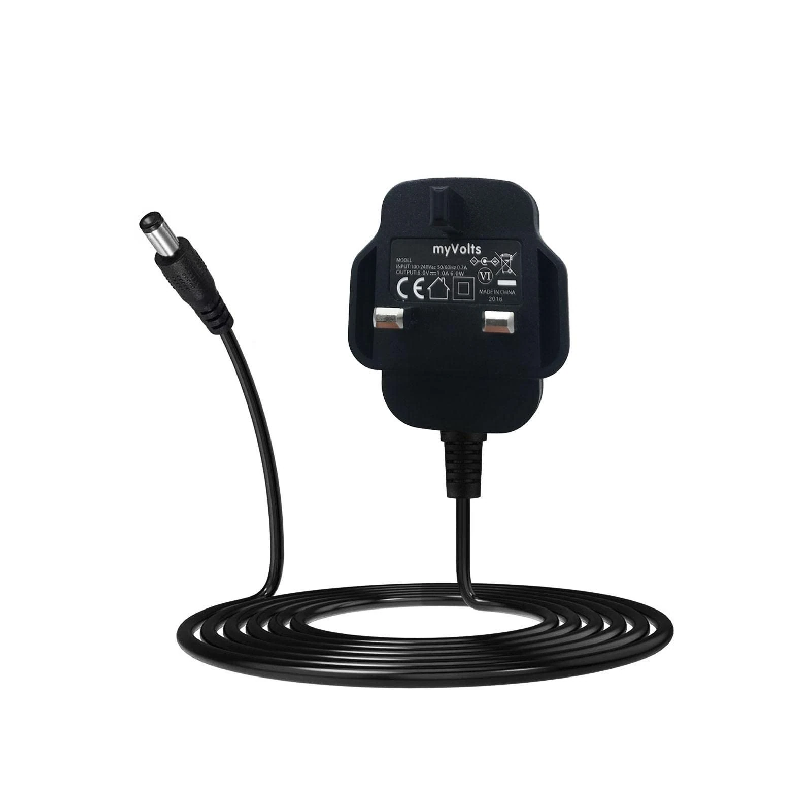 MyVolts 6V power supply adaptor compatible with The Gro Company Gro-Clock Sleep trainer - UK plug