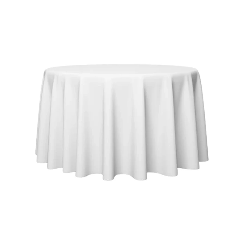 Gastro Uzal RJ-JEB7-WSVN Damask Table Cloth Choice of Sizes White Round 280 cm Pre-Shrunk 100% Cotton White 280 cm Round