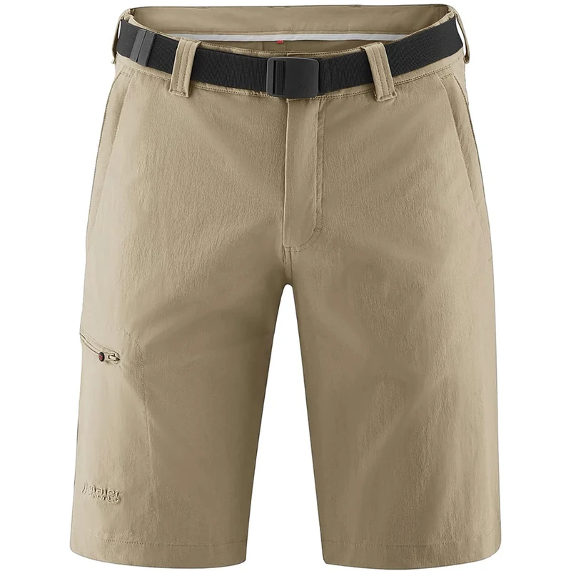 maier sports Men's Huang Hiking Trousers, Outdoor Shorts with Integrated Belt, Trekking Pants