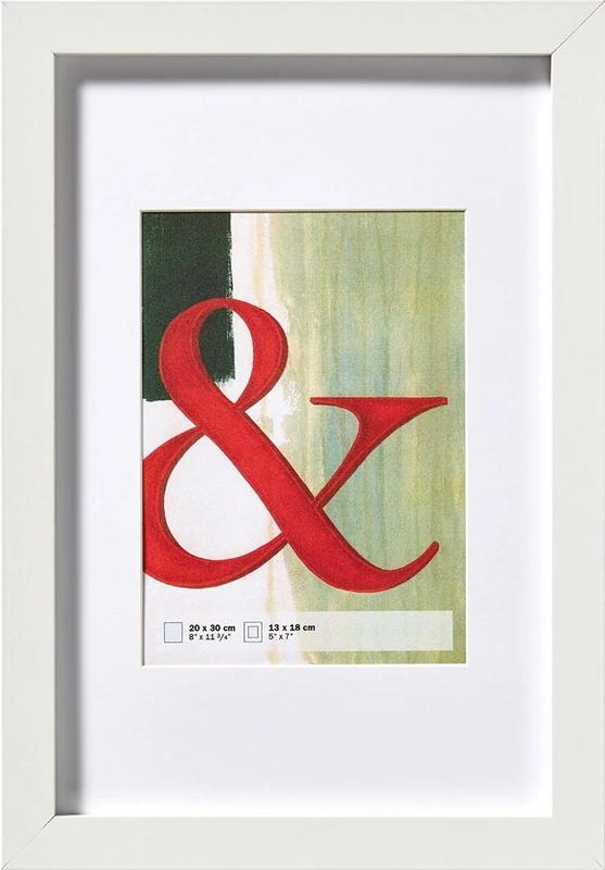 walther design Picture Frame White 50 x 70 cm Genuine Glass Stockholm Wooden Frame EA070W