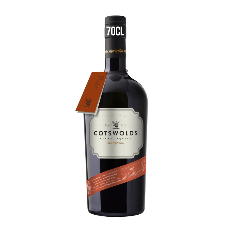 Cotswolds Cream Liqueur | 70cl | 17% vol | Award Winning English Whisky Cream Liqueur | Made with the Finest English Cream | Enjoy Over Ice, in Hot Cocoa or Coffee