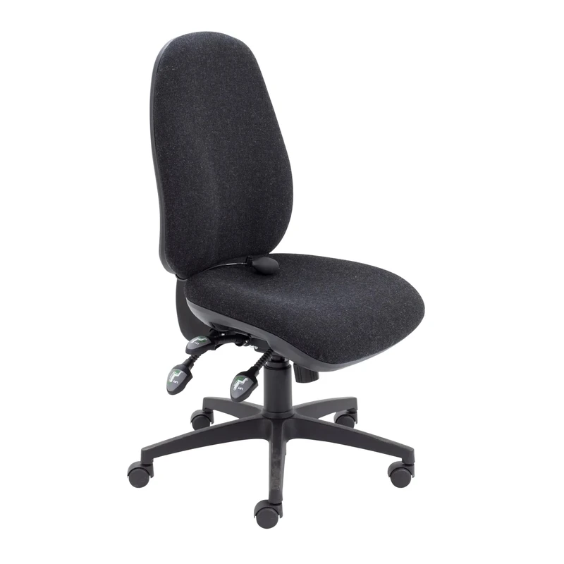 Office Hippo Physio Approved Desk Chair, Ergonomic Home & Office Chair With Adjustable Seat, Back & Lumbar Pump For Comfort & Support, Computer Chair With Seat Slide - Charcoal