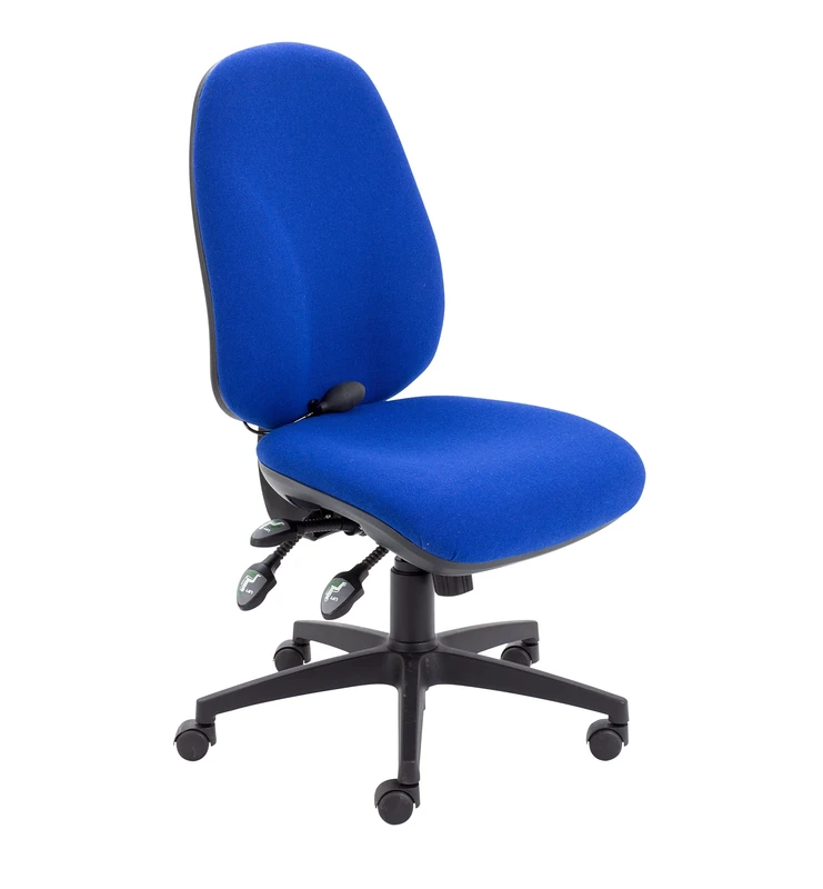 Office Hippo Physio Approved Desk Chair, Ergonomic Home & Office Chair With Adjustable Seat, Back & Lumbar Pump For Comfort & Support, Computer Chair With Seat Slide - Royal Blue