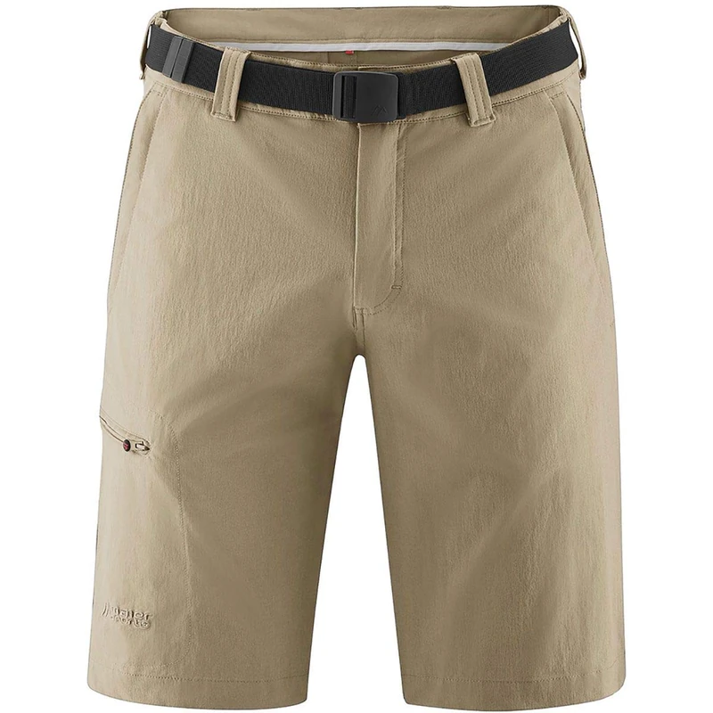 maier sports Men's Huang Hiking Trousers, Outdoor Shorts with Integrated Belt, Trekking Pants