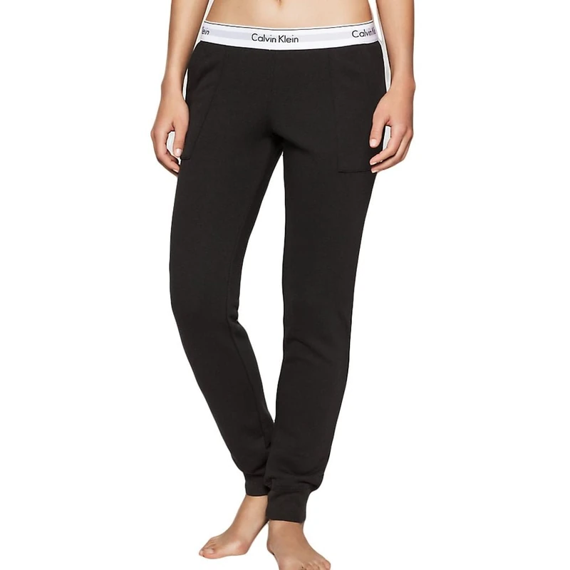 Calvin Klein - Women's Lounge Joggers - Modern Cotton Line - Black- XS - CK Women's Loungewear - Signature Elasticated Waist - Cotton, Polyester
