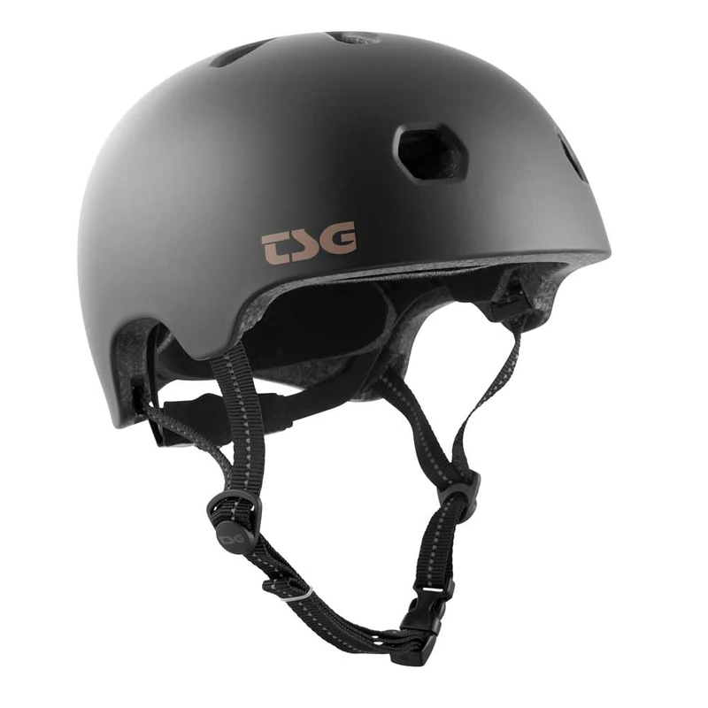 TSG Adult Meta Solid Colour Half Shell Helmet, Satin Black, L/XL