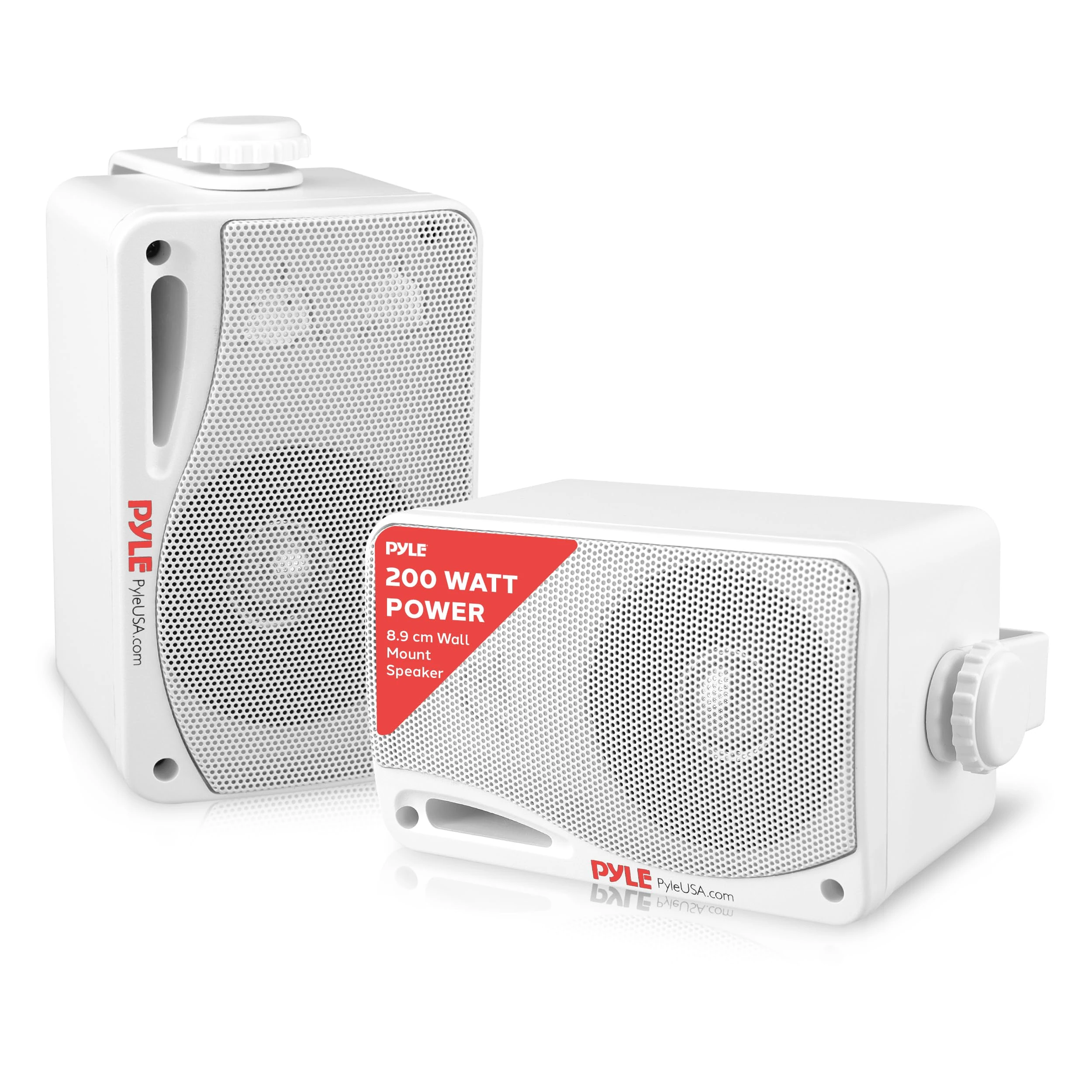 Pyle Portable Wireless Speaker - Bluetooth Speaker – Set of two, Waterproof 3-Way Active Passive HIFI Speakers, Wireless Ceiling Mound Dual Speakers System, w/Heavy robust grille, Indoor/Outdoor Use