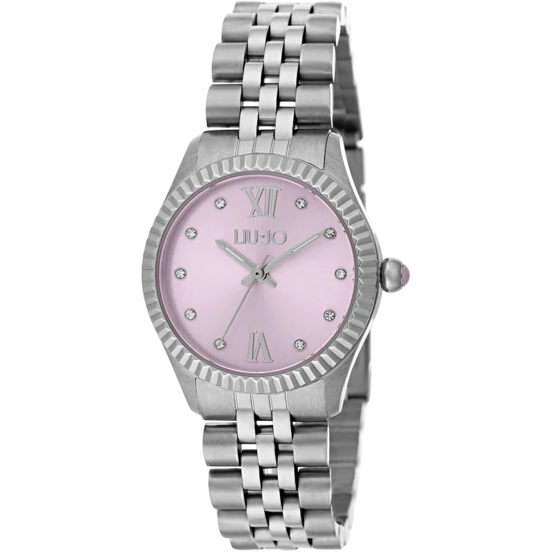 Liu Jo TLJ1135 Women's Analogue Quartz Watch with Stainless Steel Strap, Silver Purple, Bracelet