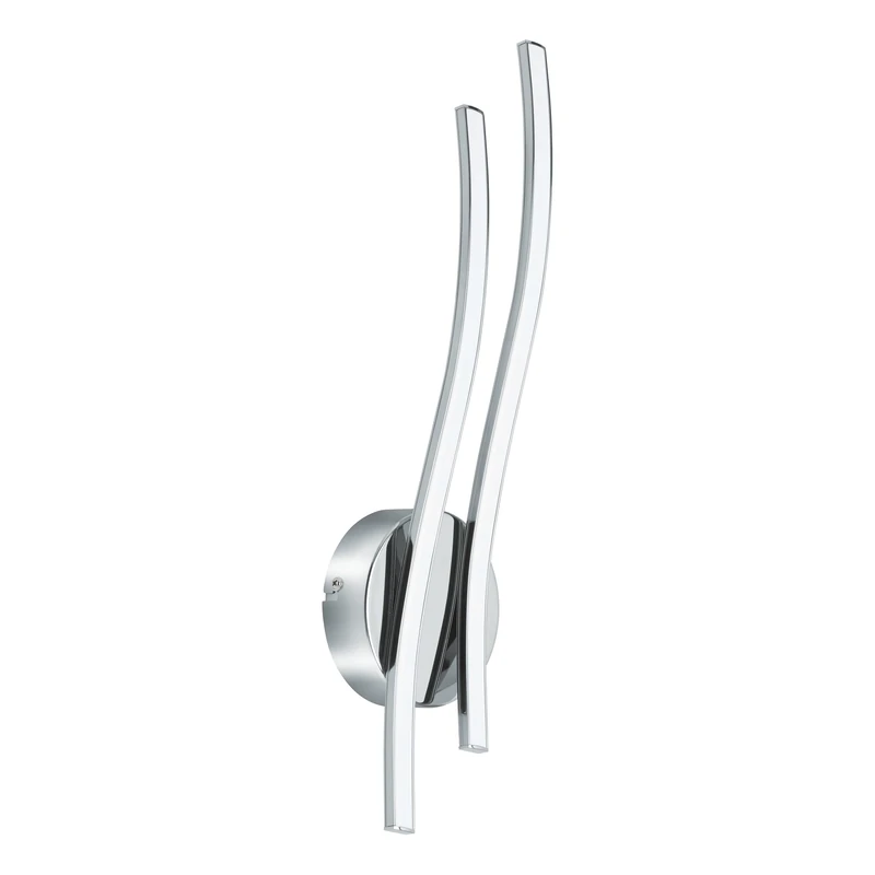 EGLO Valmora 1-Light Curved White/Chrome LED Wall Light
