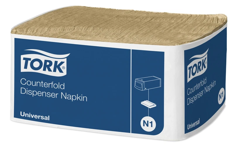 Tork Natural Counterfold Dispenser Napkin, 24 x 300 napkins, 478094