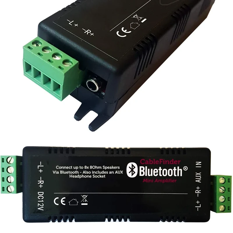 60W Wireless Bluetooth Dual Stereo/Quad Amplifier -Audio Sound System- 8 Speaker Mini Amp – Compact Bar & Restaurant Receiver/Music Player - Loops