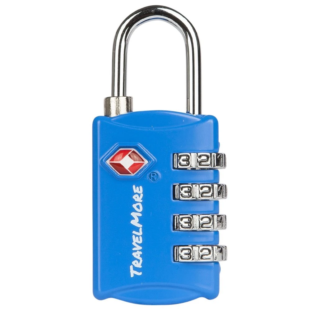 TSA Luggage Locks with 4 Digit Combination - Heavy Duty Set Your Own Padlocks for Travel, Baggage, Suitcases & Backpacks – Blue