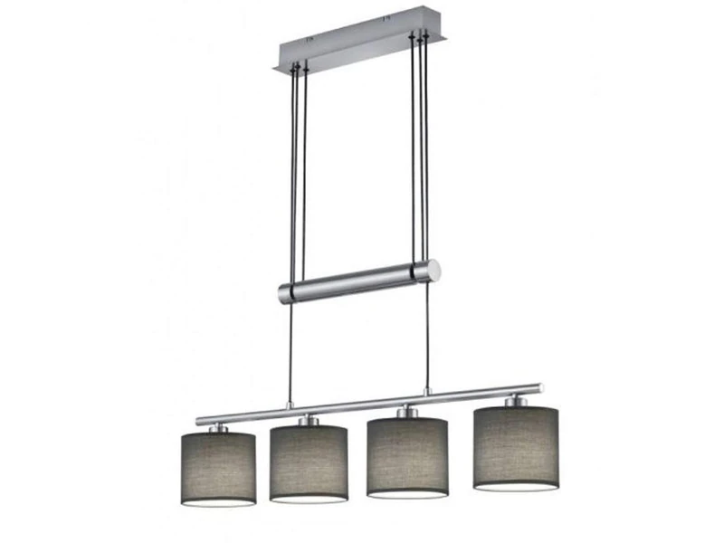 Lamps, Nickel Fabric, Grey, 13.5 x 77 x 150 cm, E14