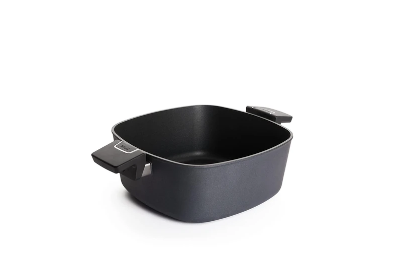 Woll Diamond Lite Square Cast Casserole Dish 26 x 26 cm, 10.5 cm High, 5.5 litres, 2 Side Handles - Suitable for Ceran, Gas, Electric, Halogen - Non-Induction Capable, Oven-Safe, Anthracite