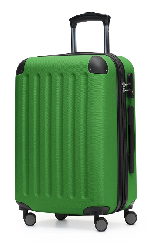 Hauptstadtkoffer Spree – Cabin Luggage, 55 × 35 × 20 cm for All Airlines, Travel Suitcase, Hard Shell Trolley, Carry-On Suitcase, Green