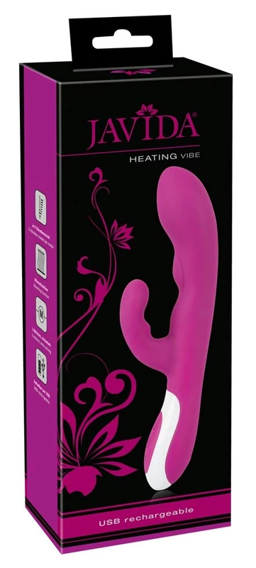 Javida Heating Vibe Vibrator Purple/White 22 cm