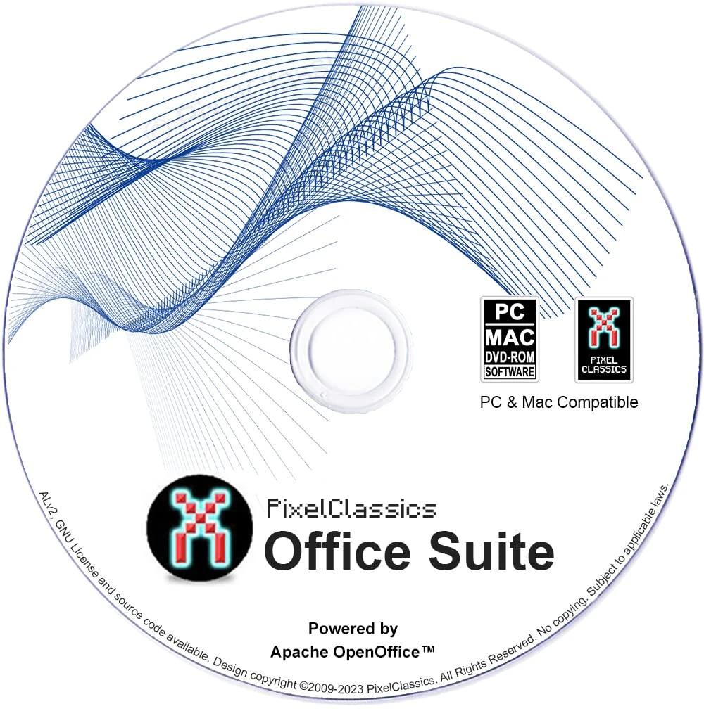 Office Suite 2025 on CD DVD Disc Compatible with Microsoft Office 2024 2021 365 2016 2013 2010 2007 Word Excel PowerPoint Powered by Apache OpenOffice for Windows 11 10 8.1 8 7 Vista XP PC & Mac