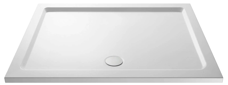 VeeBath Square Shower Tray 1700x700mm Stone Resin Tray for Shower Enclosure Bathroom- White