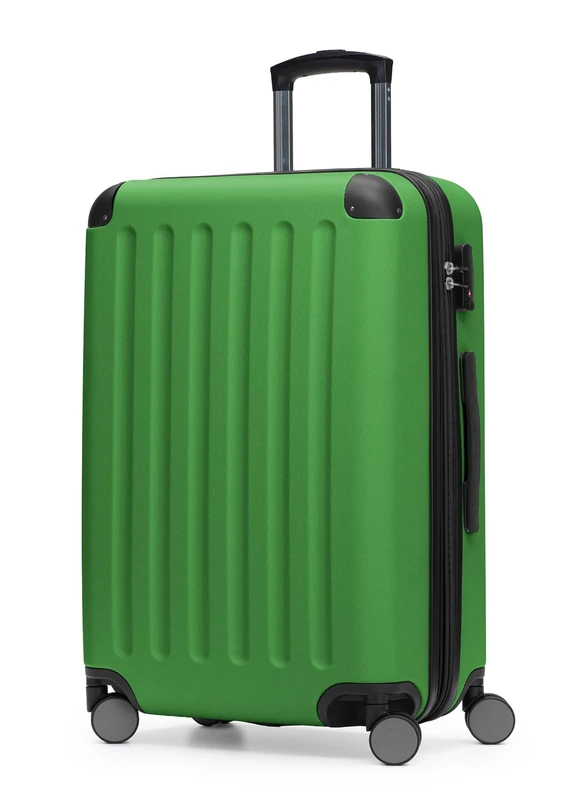 Hauptstadtkoffer Spree – Medium Hardshell Suitcase, TSA Lock, 4 Wheels, Trolley Luggage, Rolling Suitcase, Travel Case with Expandable Capacity, 65 cm, 74 Liters, Green