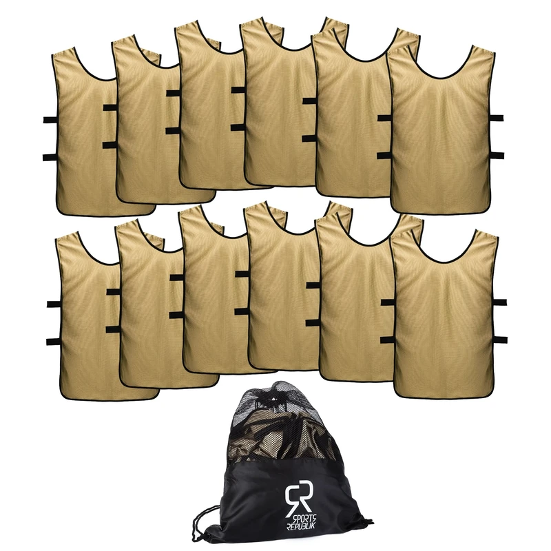 SportsRepublik Football Bibs for Juniors and Adults (12-Pack) | Perfect for Netball, Rugby or Football Training | Last Longer and Look Cooler | Training Bibs for Boys and Girls … - Image 1