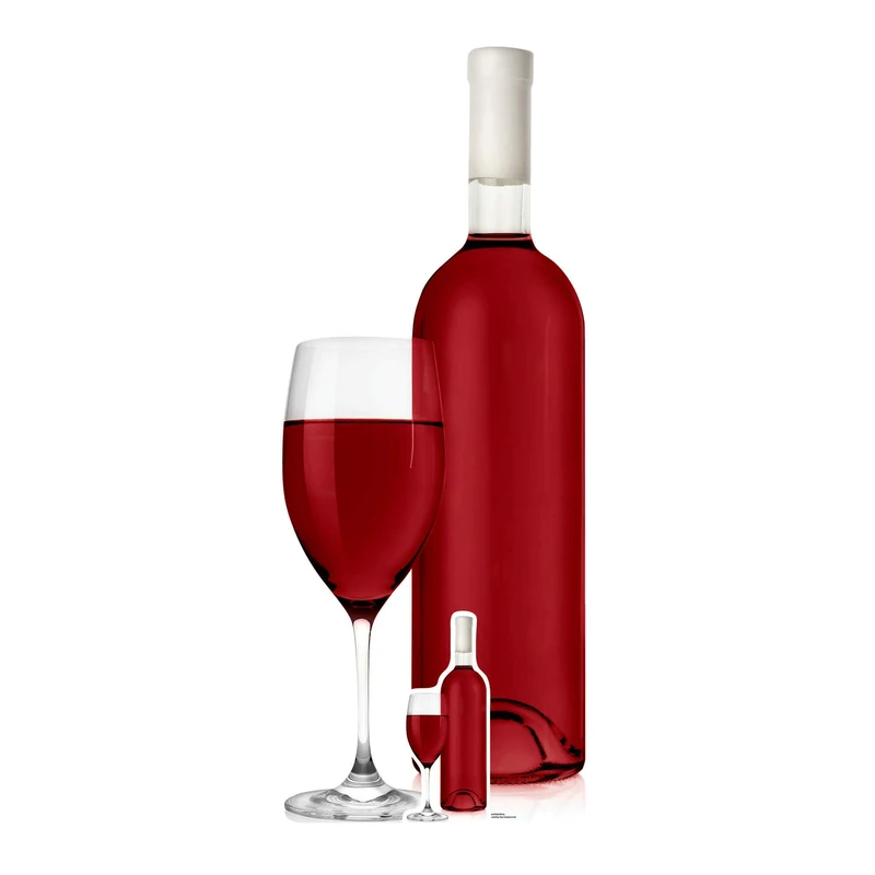 STAR CUTOUTS Glass and Red Wine Multi colour