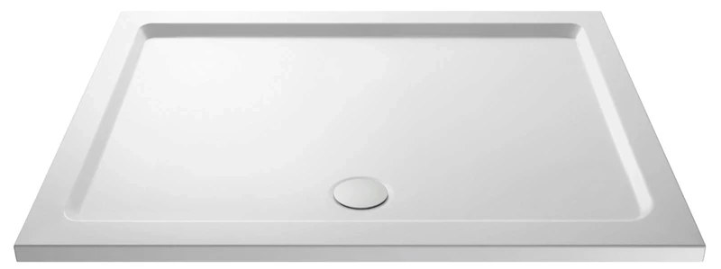 VeeBath Square Shower Tray 1700x800mm Stone Resin Tray for Shower Enclosure Bathroom- White