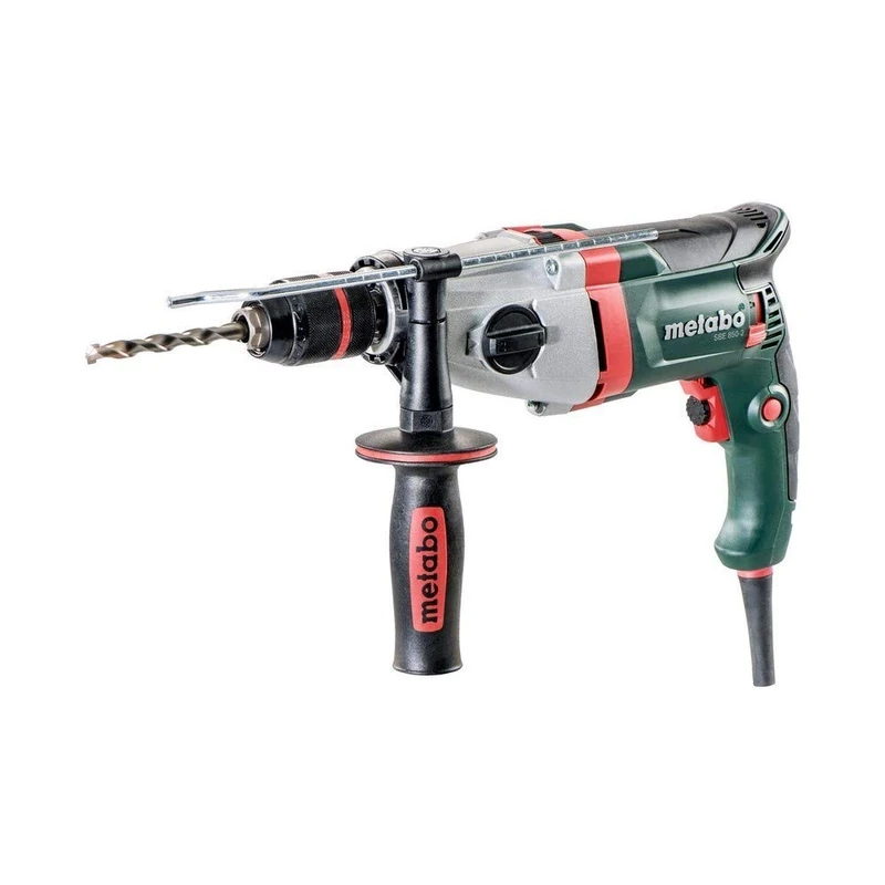 metabo 600782500 – Hammer Drill SBE 850-2 (Futuro Plus Drill Chuck) 850W with Case, 490 W, 240 V, Green