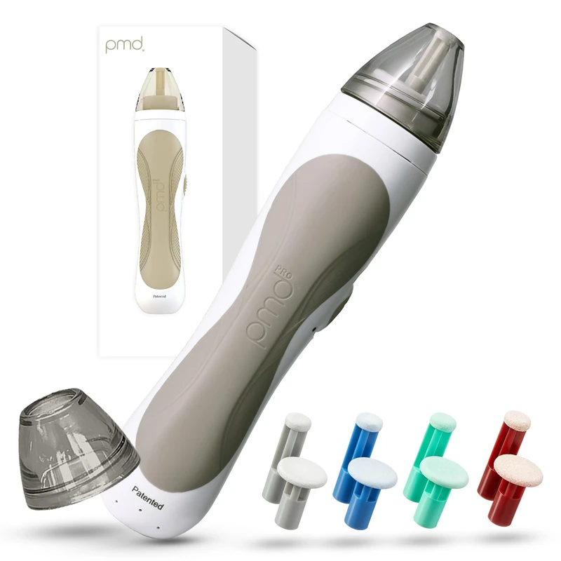 PMD Personal Microderm Pro - At-Home Microdermabrasion Machine with Kit for Face & Body - Exfoliating Crystals and Vacuum Suction for Fresh and Radiant Skin - High & Low Speed Options