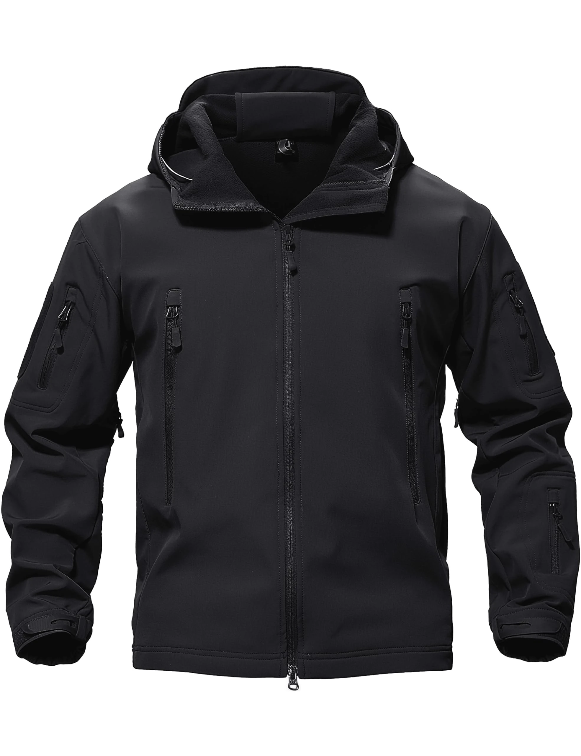 Waterproof Jackets Mens Winter Military Hooded Jacket for Men Windbreakers Softshell Jacket Men Tactical Combat Jackets and Coats for Men, Black, Small (Tag M)