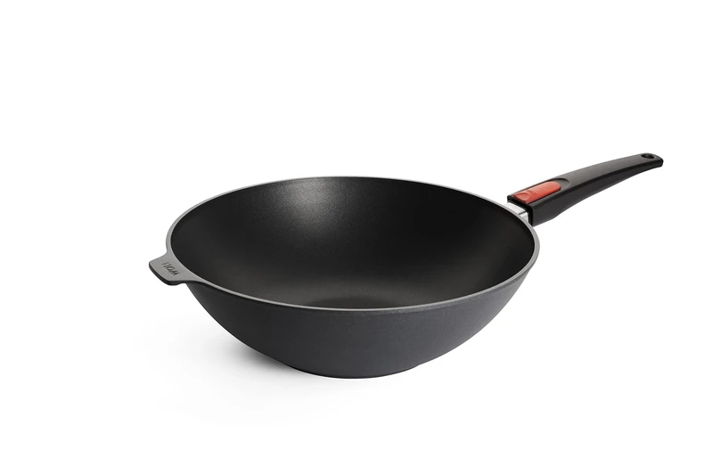 Woll Diamond Lite Wok and Mixing Pan, Inductive, Diameter 32 cm, 10 cm High, Suitable for All Types of Cookers, Cast Aluminium, Non-Stick Coating, Oven-Safe, Anthracite