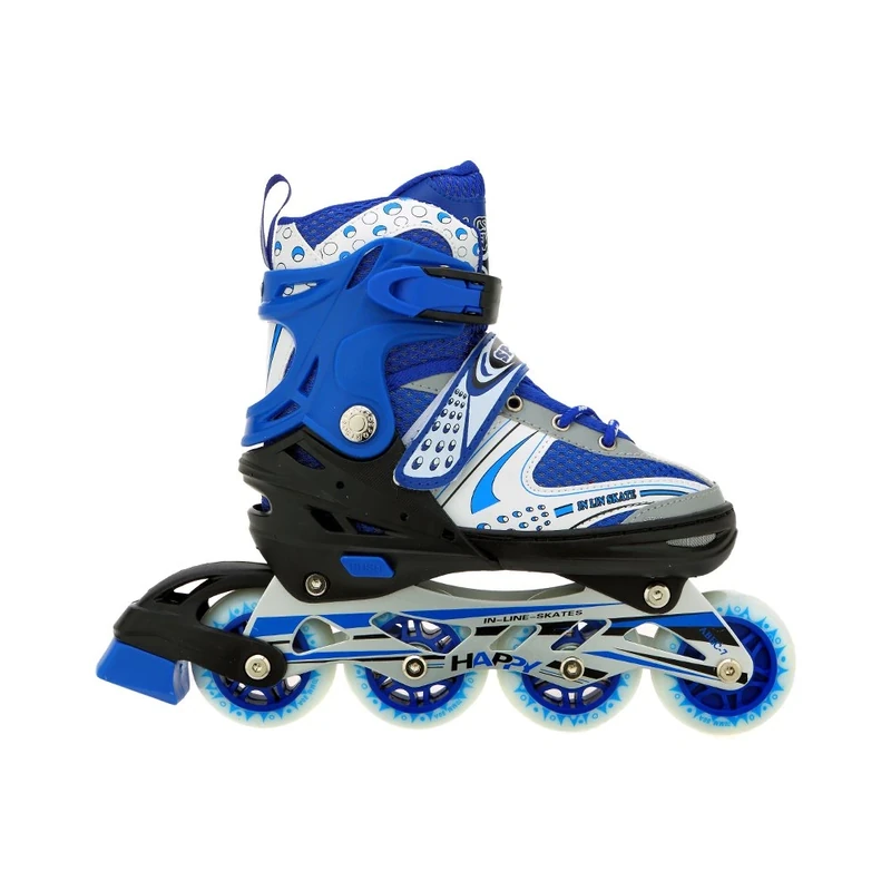 VEERA V733 Inline Adjustable Skating Shoes | Aluminium Chassis and 70 mm PVC Wheels | Front Wheel with Flash | For Indoor/Outdoor